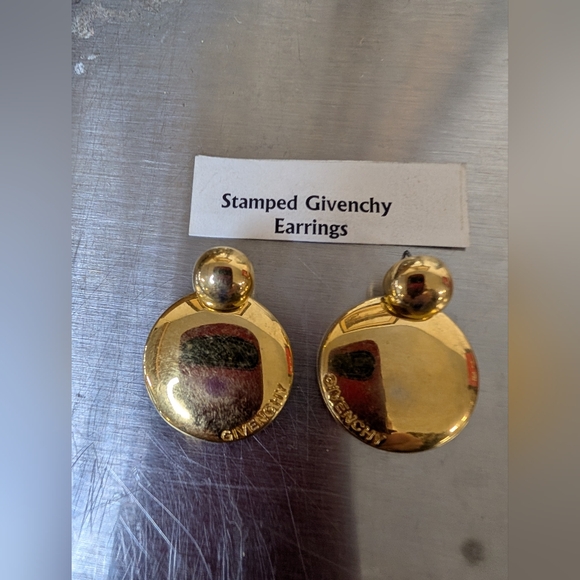Vintage Earring By Givenchy Gold Statement 1980s